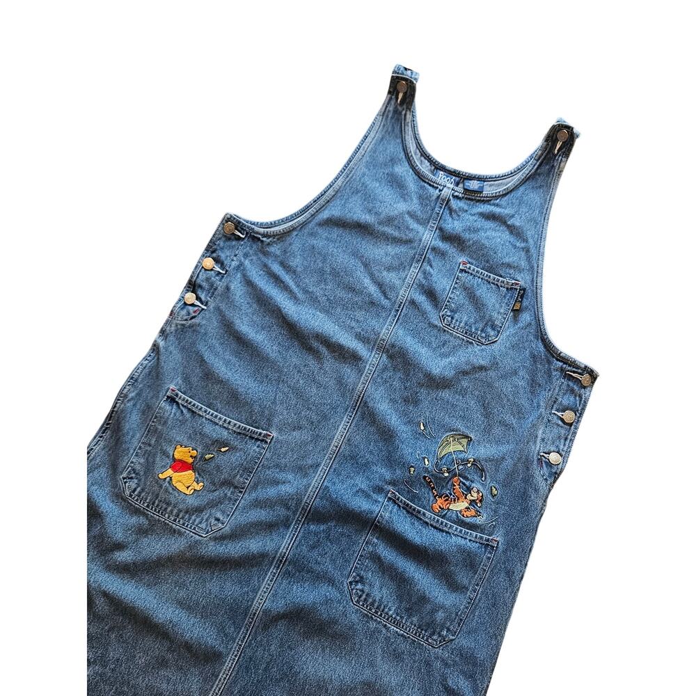 Winnie the Pooh & Tigger denim maxi jumper dress womens 18 xxl Cottagecore fall